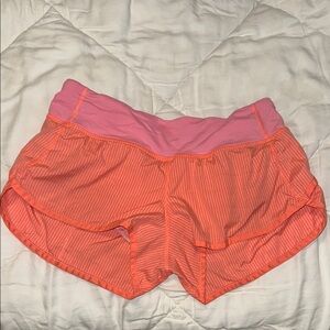 Lululemon Women's Orange and Pink Shorts